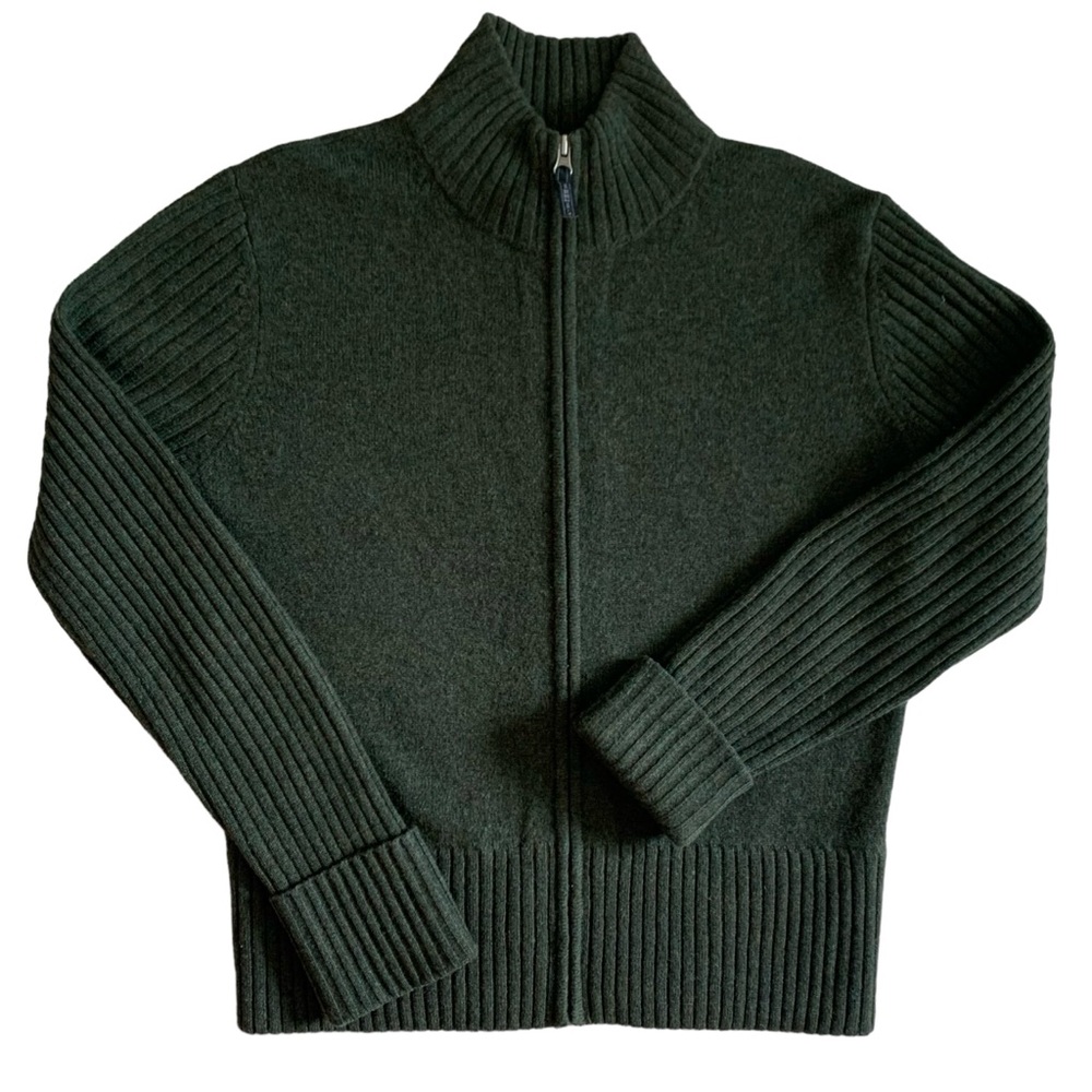 REI Women’s Full Zip 100% Lambswool Sweater Size Large